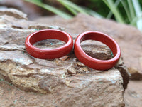 Hand Made 19mm Red Jasper Rings - sold per item - From South Africa