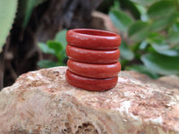 Hand Made 19mm Red Jasper Rings - sold per item - From South Africa