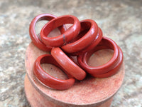 Hand Made 19mm Red Jasper Rings - sold per item - From South Africa