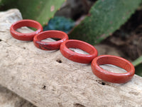 Hand Made 19mm Red Jasper Rings - sold per item - From South Africa