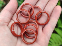 Hand Made 19mm Red Jasper Rings - sold per item - From South Africa