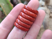 Hand Made 19mm Red Jasper Rings - sold per item - From South Africa