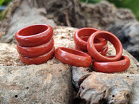 Hand Made 17mm Red Jasper Rings - sold per item - From South Africa