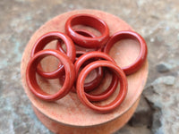 Hand Made 17mm Red Jasper Rings - sold per item - From South Africa