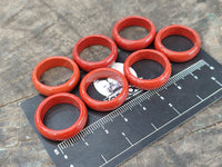 Hand Made 17mm Red Jasper Rings - sold per item - From South Africa