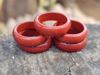 Hand Made 17mm Red Jasper Rings - sold per item - From South Africa