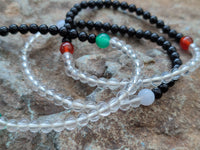 Hand Made Stone Bead Bracelets x 12 From China