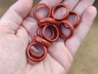 Hand Made 16.5mm Red Jasper Rings - sold per item - From South Africa