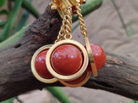 Hand Made Red Jasper Key Ring - sold per item - From South Africa