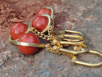 Hand Made Red Jasper Key Ring - sold per item - From South Africa