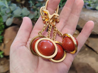 Hand Made Red Jasper Key Ring - sold per item - From South Africa