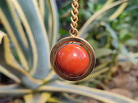 Hand Made Red Jasper Key Ring - sold per item - From South Africa