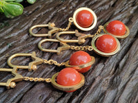 Hand Made Red Jasper Key Ring - sold per item - From South Africa