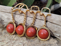 Hand Made Red Jasper Key Ring - sold per item - From South Africa