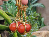 Hand Made Red Jasper Key Ring - sold per item - From South Africa