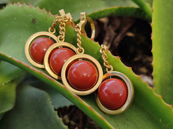 Hand Made Red Jasper Key Ring - sold per item - From South Africa