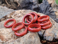 Hand Made 15.5mm Red Jasper Rings - sold per item - From South Africa