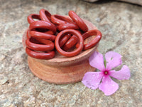 Hand Made 15.5mm Red Jasper Rings - sold per item - From South Africa