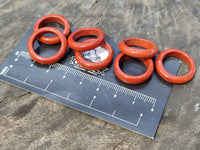 Hand Made 15.5mm Red Jasper Rings - sold per item - From South Africa