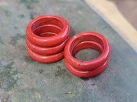 Hand Made 15.5mm Red Jasper Rings - sold per item - From South Africa