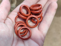 Hand Made 15.5mm Red Jasper Rings - sold per item - From South Africa