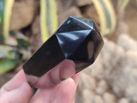 Polished Black Basalt Points x 12 From Antsirabe, Madagascar