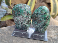 Polished Emerald Mica In Matrix Standing Free Forms x 6 From Mutoko, Zimbabwe