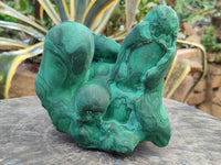 Natural Etched Silky Malachite Stalactite Specimen x 1 From Congo