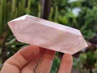 Polished Double Terminated Rose Quartz Points x 6 From Ambatondrazaka, Madagascar