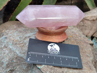 Polished Double Terminated Rose Quartz Points x 6 From Ambatondrazaka, Madagascar