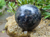 Polished Iolite Spheres x 2 From Ambatofinandrahana, Madagascar