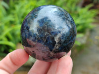 Polished Iolite Spheres x 2 From Ambatofinandrahana, Madagascar