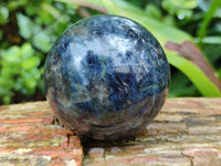 Polished Iolite Spheres x 2 From Ambatofinandrahana, Madagascar