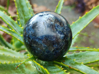 Polished Iolite Spheres x 2 From Ambatofinandrahana, Madagascar