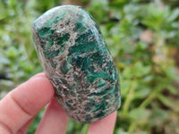 Polished Emerald Mica In Matrix Standing Free Forms x 5 From Mutoko, Zimbabwe