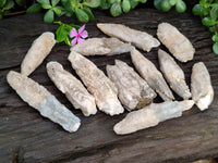 Natural Drusy Quartz Coated Calcite Pseudomorph Specimens x 12 From Alberts Mountain, Lesotho