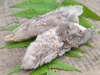 Natural Drusy Quartz Coated Calcite Pseudomorph Specimens x 12 From Alberts Mountain, Lesotho