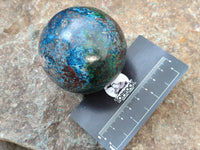 Polished Shattuckite Spheres x 2 From Congo