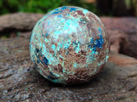 Polished Shattuckite Spheres x 2 From Congo