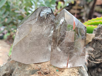 Polished Smokey Quartz Crystals x 3 From Madagascar