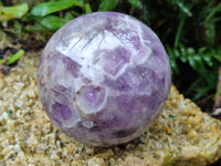 Polished Chevron Amethyst Sphere x 1 From Madagascar