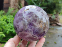 Polished Chevron Amethyst Sphere x 1 From Madagascar