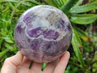 Polished Chevron Amethyst Sphere x 1 From Madagascar