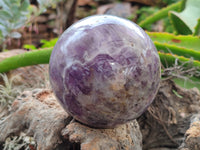 Polished Chevron Amethyst Sphere x 1 From Madagascar