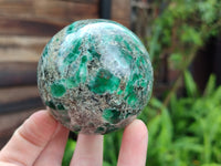 Polished Emerald Mica In Matrix Spheres x 2 From Mutoko, Zimbabwe