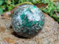 Polished Emerald Mica In Matrix Spheres x 2 From Mutoko, Zimbabwe