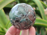 Polished Emerald Mica In Matrix Spheres x 2 From Mutoko, Zimbabwe