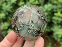 Polished Emerald Mica In Matrix Spheres x 2 From Mutoko, Zimbabwe