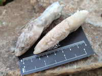 Natural Drusy Quartz Coated Calcite Pseudomorph Specimens x 12 From Alberts Mountain, Lesotho