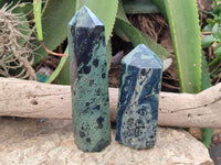 Polished Stromatolite Jasper Points x 2 From Katsepy, Madagascar